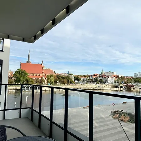 Nad Odra - Luksusowy Z Widokiem Na Odre, Tarasem I Klimatyzacja # Lejlighed Stettin