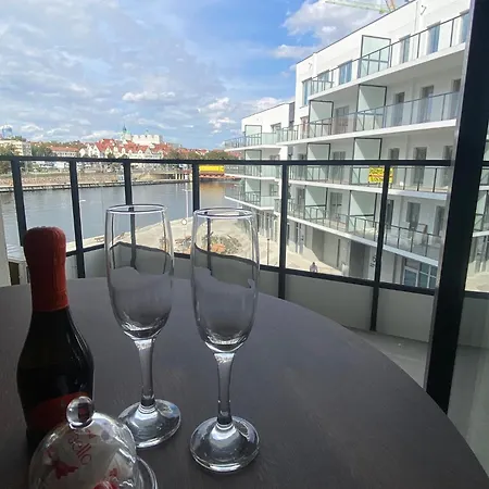 Nad Odra - Luksusowy Z Widokiem Na Odre, Tarasem I Klimatyzacja # Apartman *